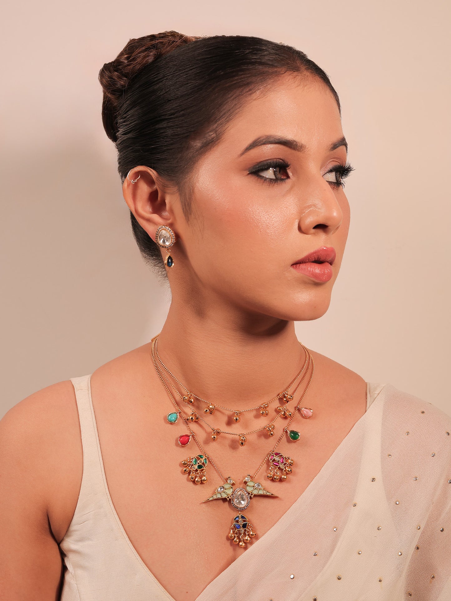 Kashish Multi Colour Kundan Necklace Set