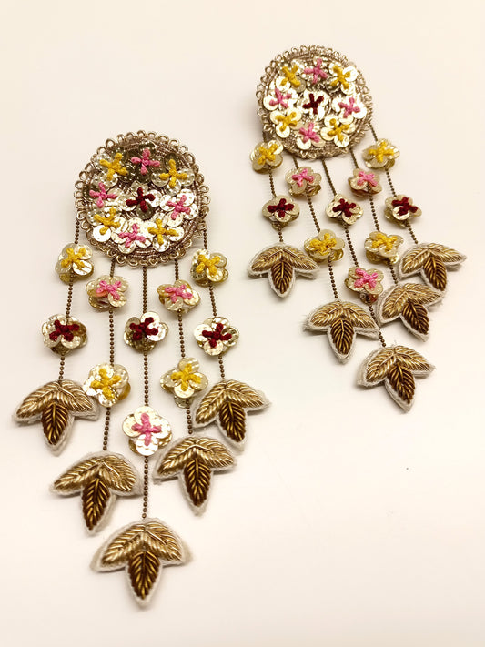 Bharni Antique Gold Handmade Earrings