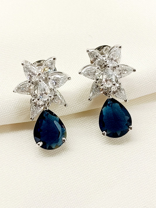 Sitara 92.5 Silver Swarovski Stone Earrings