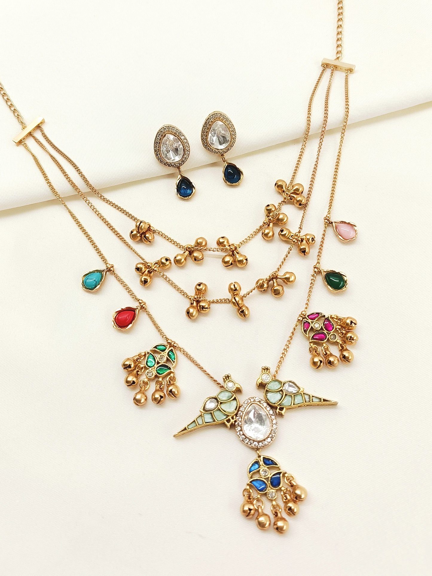 Kashish Multi Colour Kundan Necklace Set