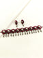Adrika Ruby Oxidized Choker Set