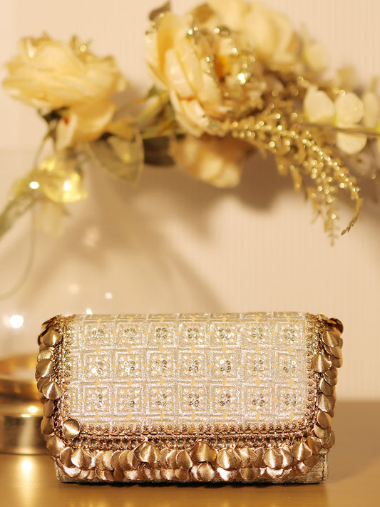 Sajani Golden Evening Clutch