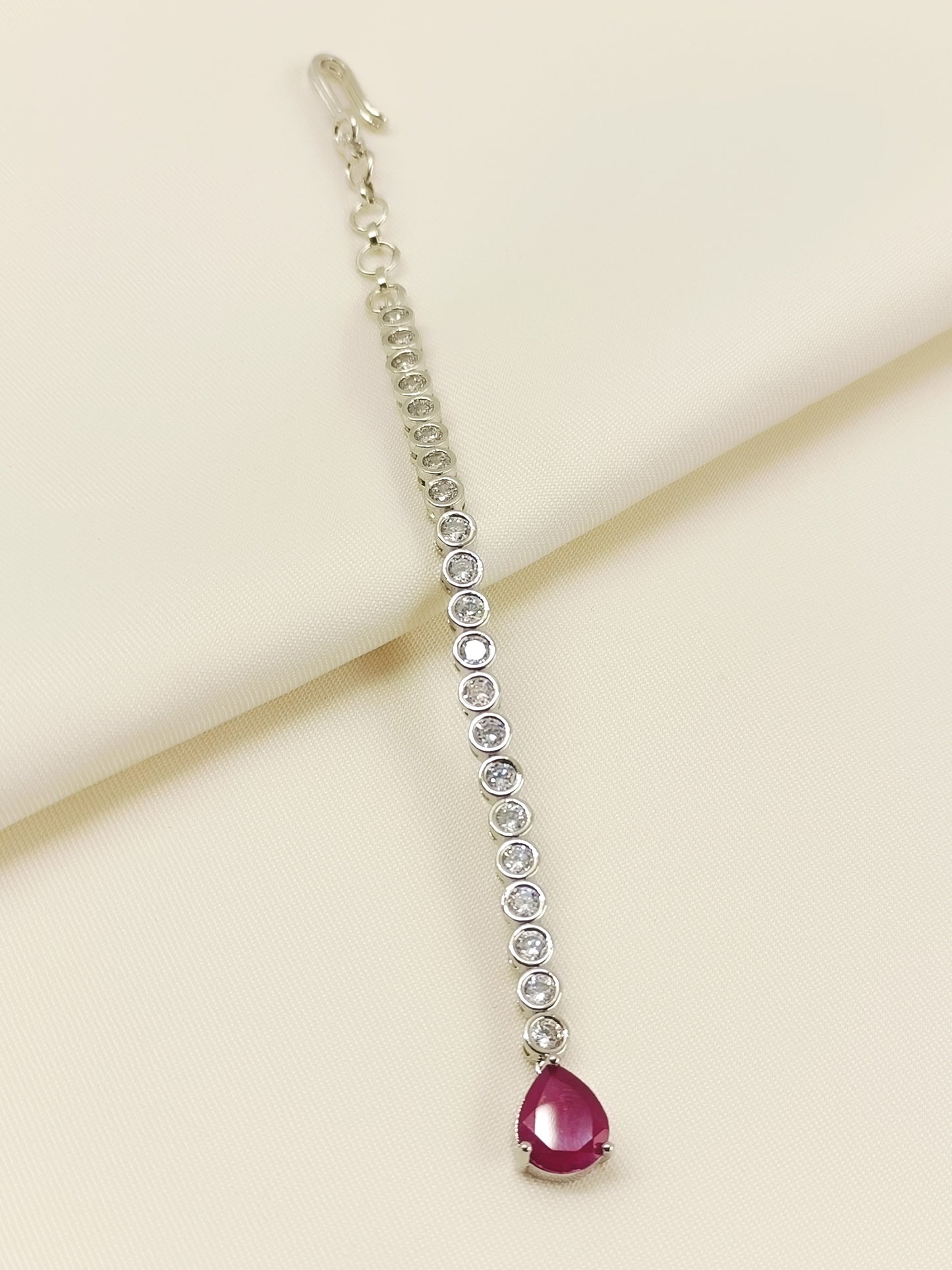 Rumami Ruby American Diamond Teeka