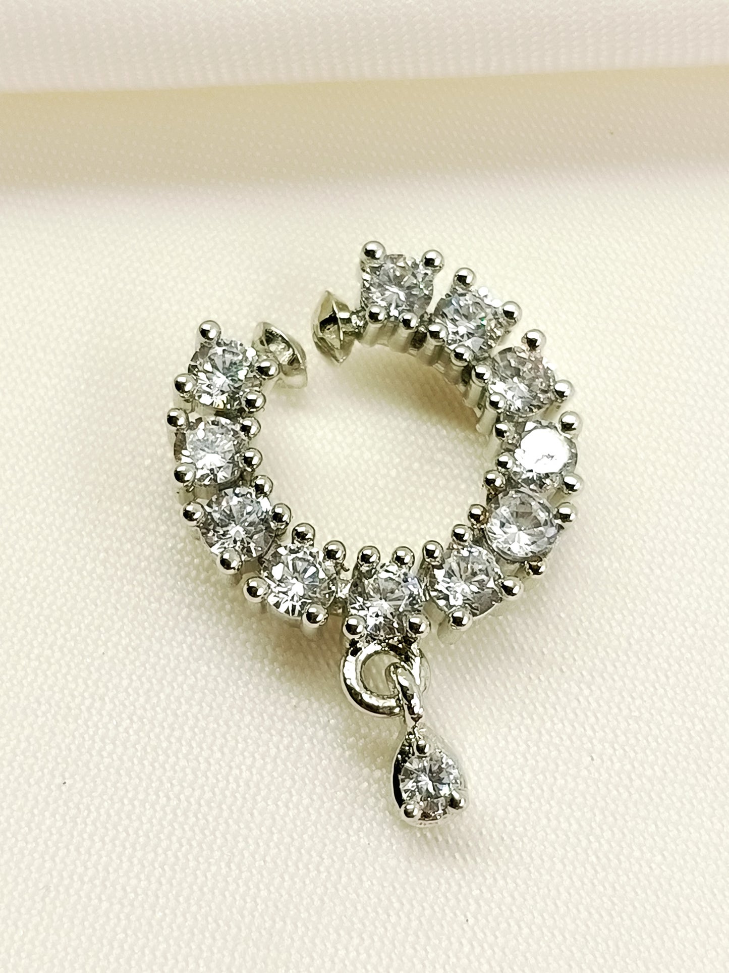 Aviana White American Diamond Nath