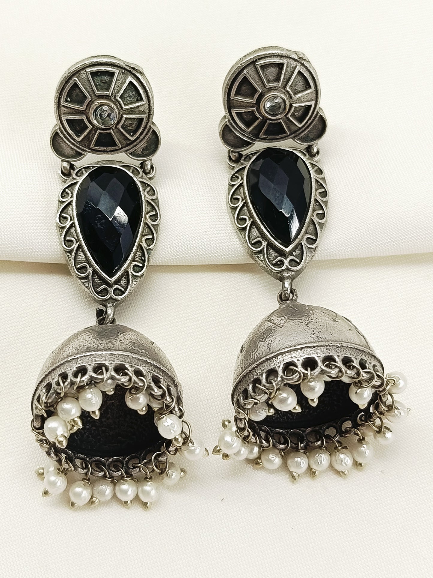 Sastra Black Oxidized Jhumki