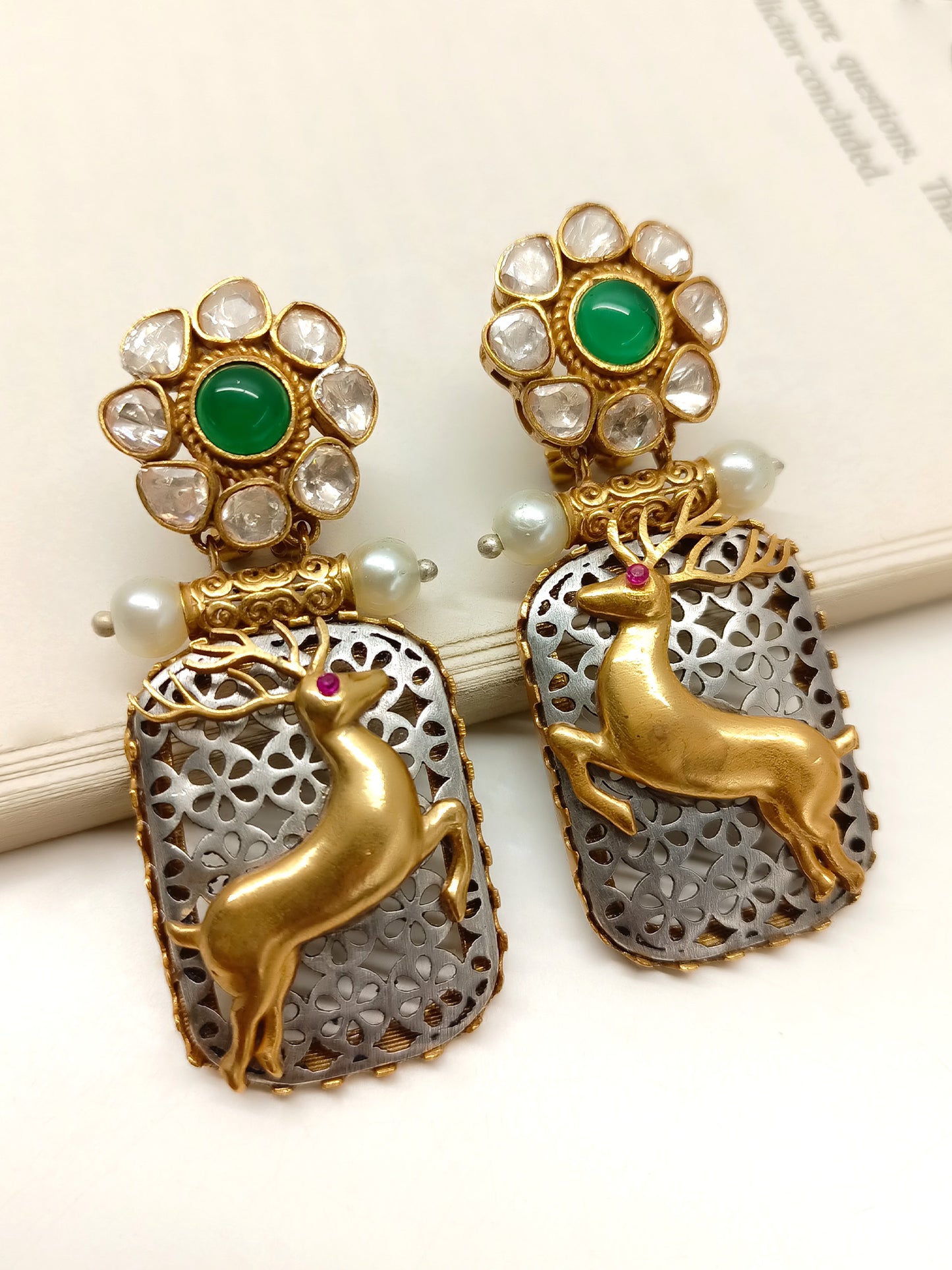 Shirsti Green Deer Boutique Earrings