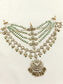 Moonlight Green Kundan Mathapatti