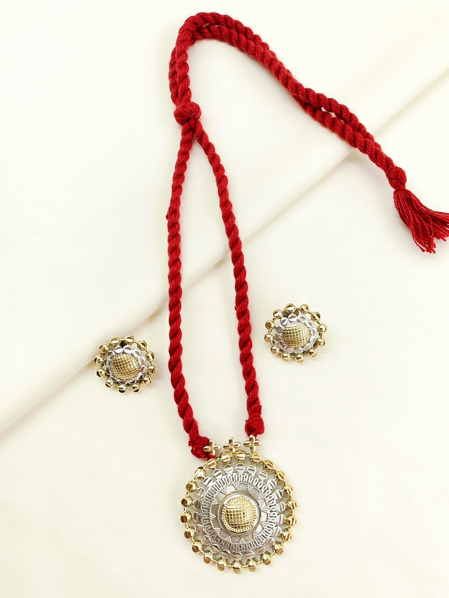 Colette Red Oxidized Necklace Set