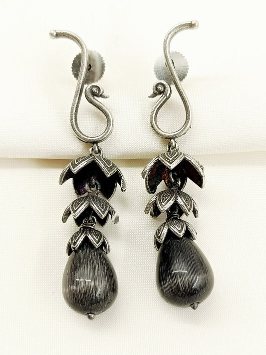 Komal Black Oxidized Jhumki