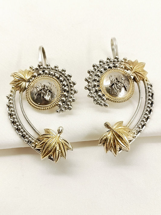 Mehul Two Tone Men's Earring