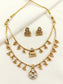 Girisha White Antique Doubled Layer Necklace Set