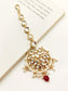 Clowlyn Ruby Gold Plated Kundan Teeka