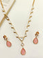 Garla Baby Pink Kundan Necklace Set