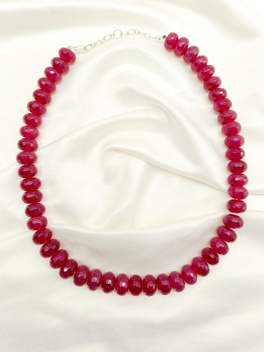 Faye Ruby Beads Neckpiece