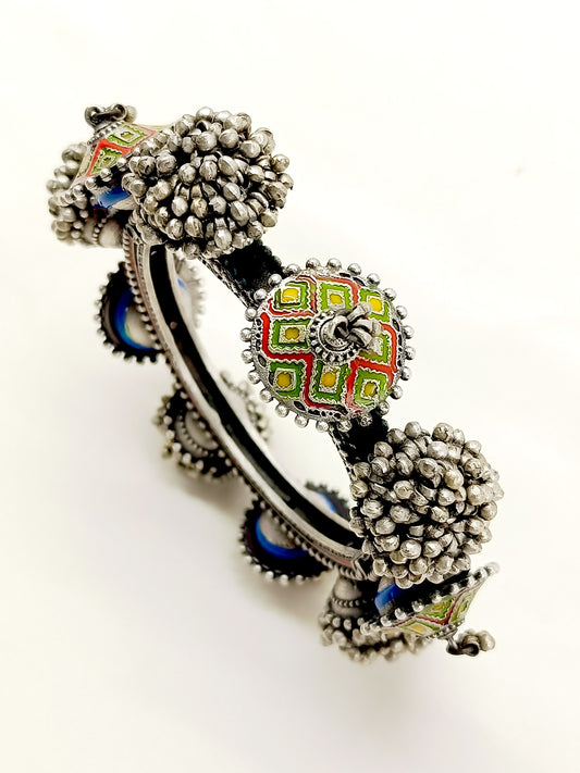 Vrunda Multi Colour Oxidized Bangle