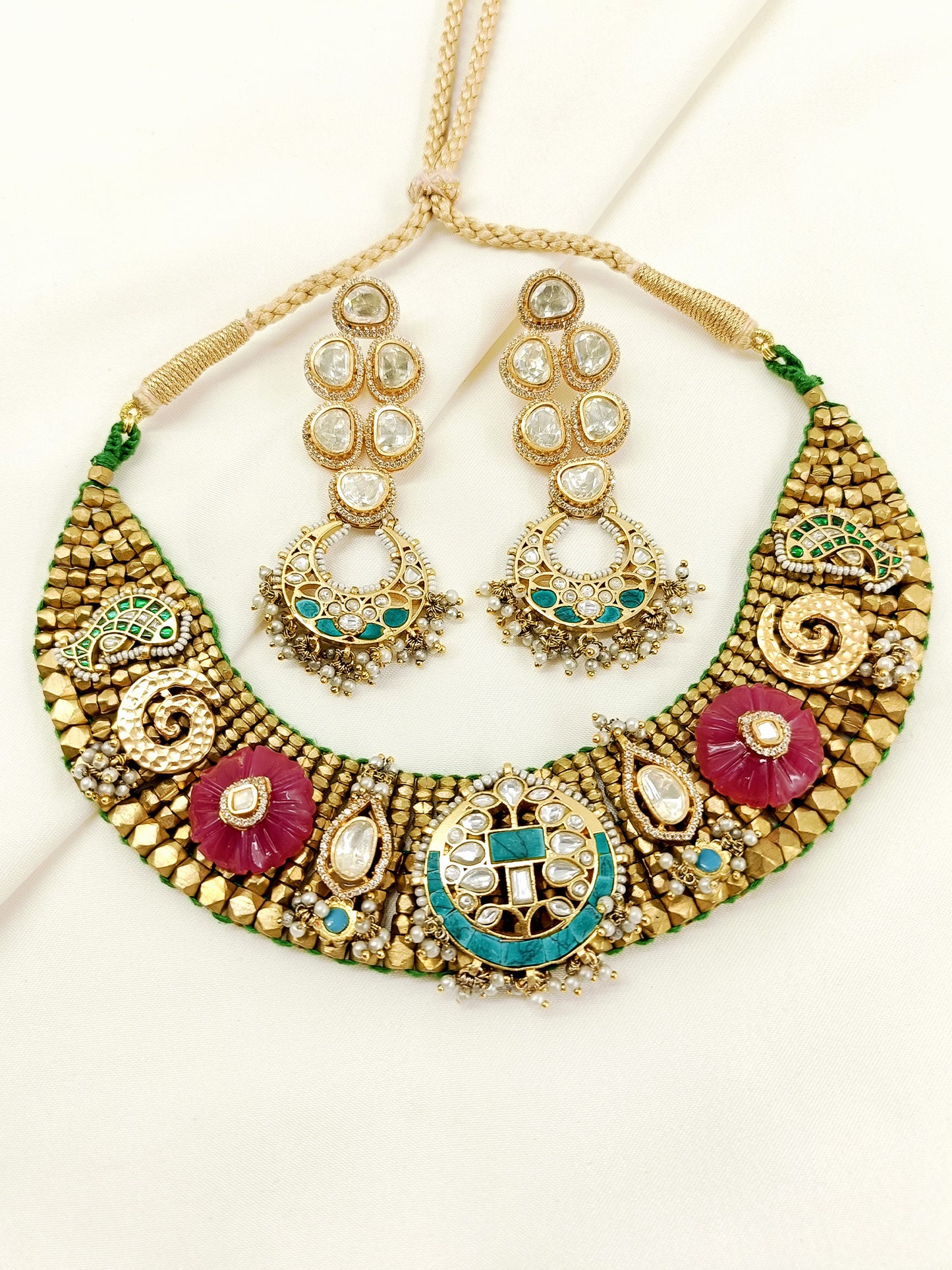 Jeevisha Multicolor Fusion Kundan Choker Set