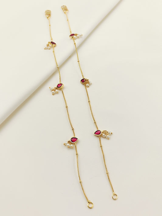 Bhaswati Ruby Kundan Anklet