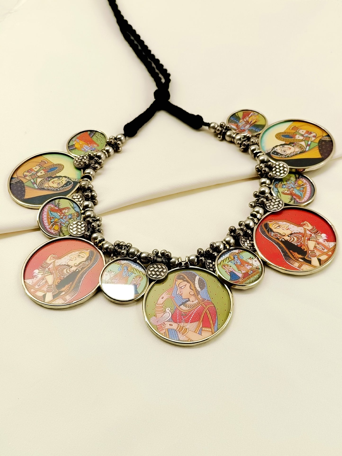 Leela Multi Colour Oxidized Neckpiece