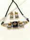 Jharna Black Oxidized Pichwai Nandi Choker Set