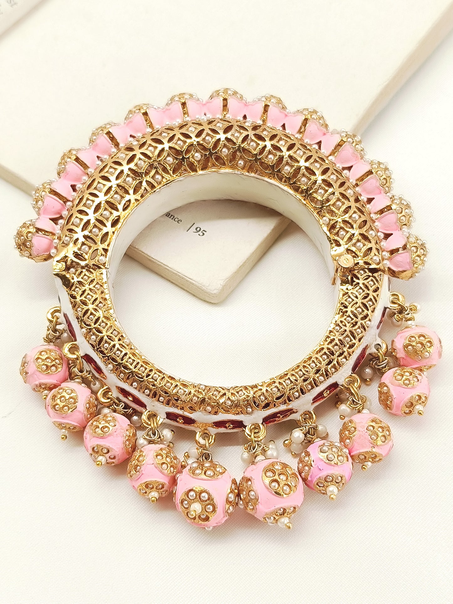 Bhanumati Baby Pink Antique Kada