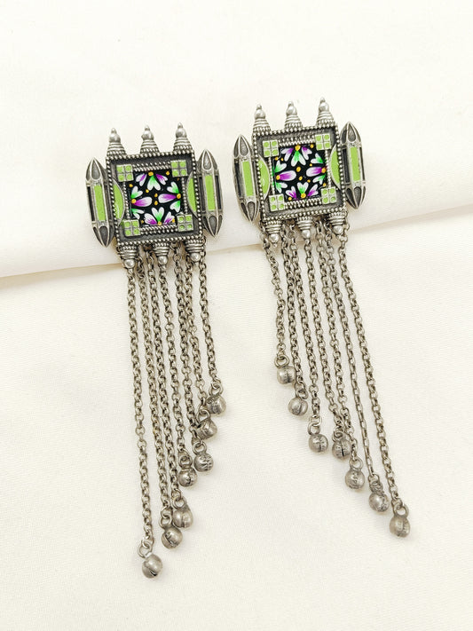 Sky Multi Colour Oxidized Earring