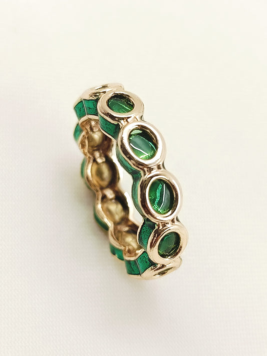Advika Green Kundan Finger Ring