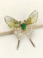 Arjita Green Butterfly Brooch