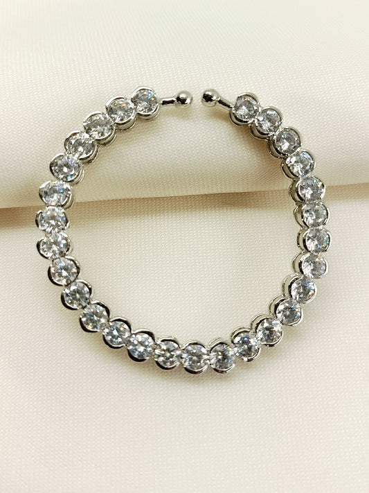Zoey Silver American Diamond Nath