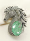 Ekaj Mint Green Horse Men's Brooch