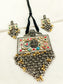 Hasini Multi Colour Oxidized Necklace Set