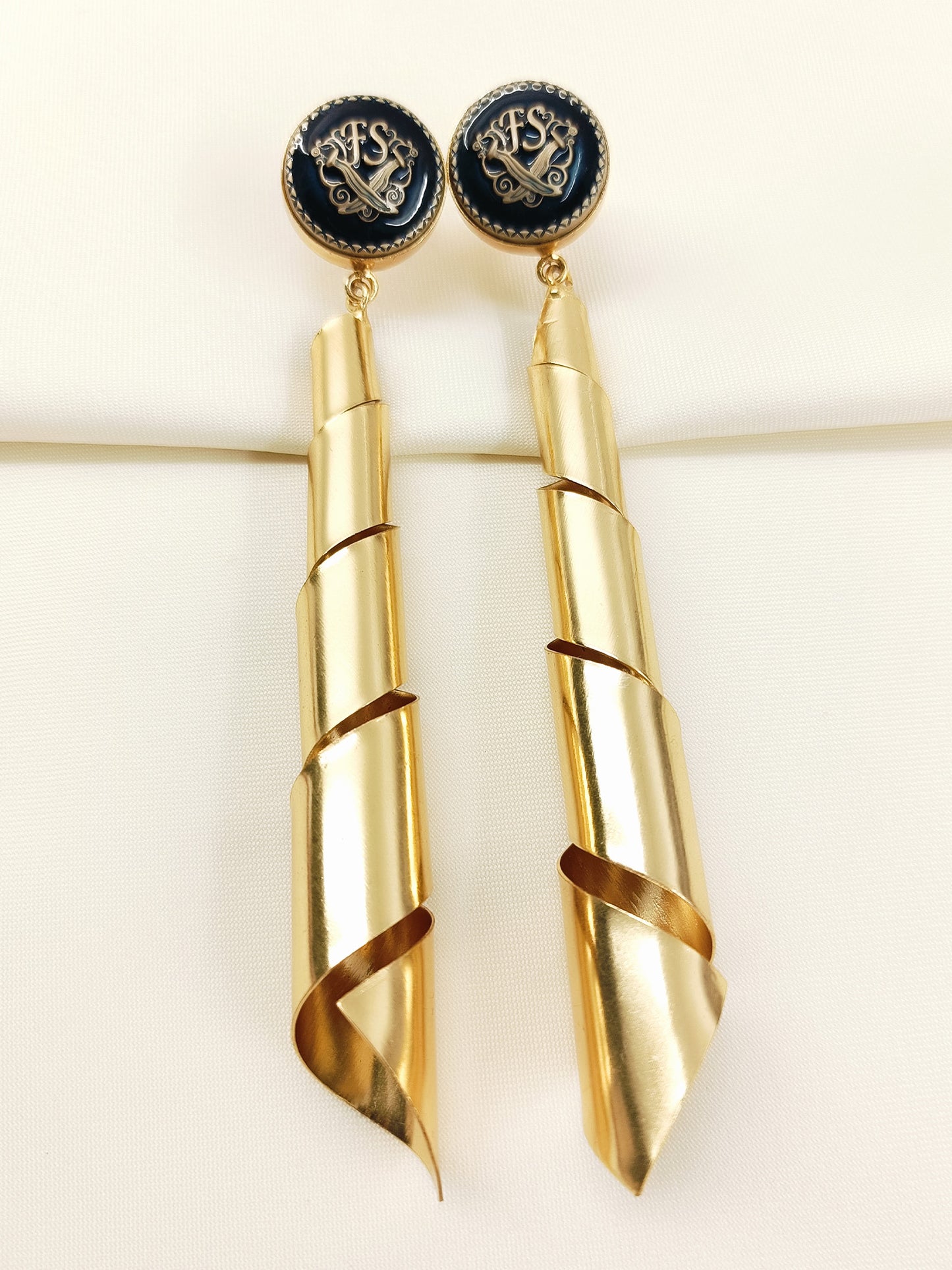 Allison Blue Boutique Spiral Earrings