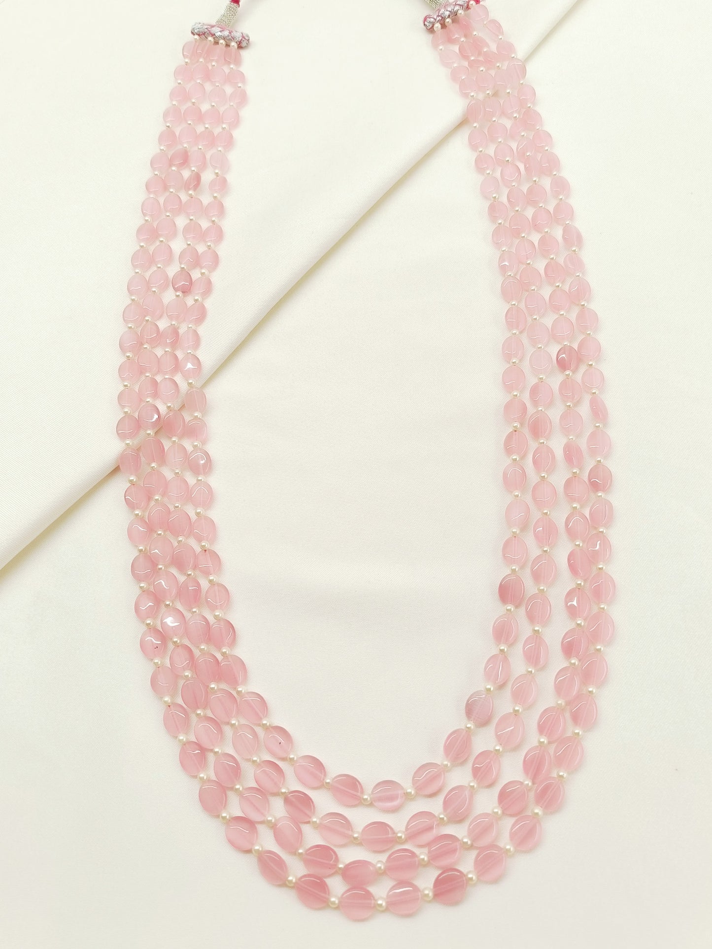 Tejas Baby Pink Groom Beads Neckpiece