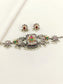 Celia Baby Pink Oxidized Choker Set