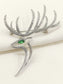 Zakirah Silver Reindeer Brooch