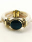 Vydik Men’s Royal Green Onyx Stone Tribal Bone Bracelet