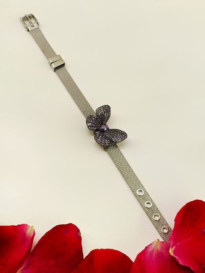 Noa Lavender Butterfly Shape Victorian Bracelet