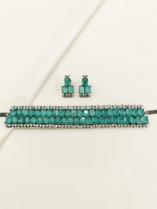 Maral Mint Green Victorian Choker Set
