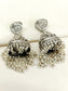 Ruchi White Pearl Oxidized Jhumki
