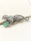 Kartik Mint Green Leopard Men's Brooch