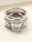 Rasha White 92.5 Silver American Diamond Finger Ring