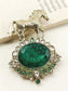 Naval Green Horse Brooch