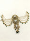 Devika Green Triple Kundan Choti Hair Brooch