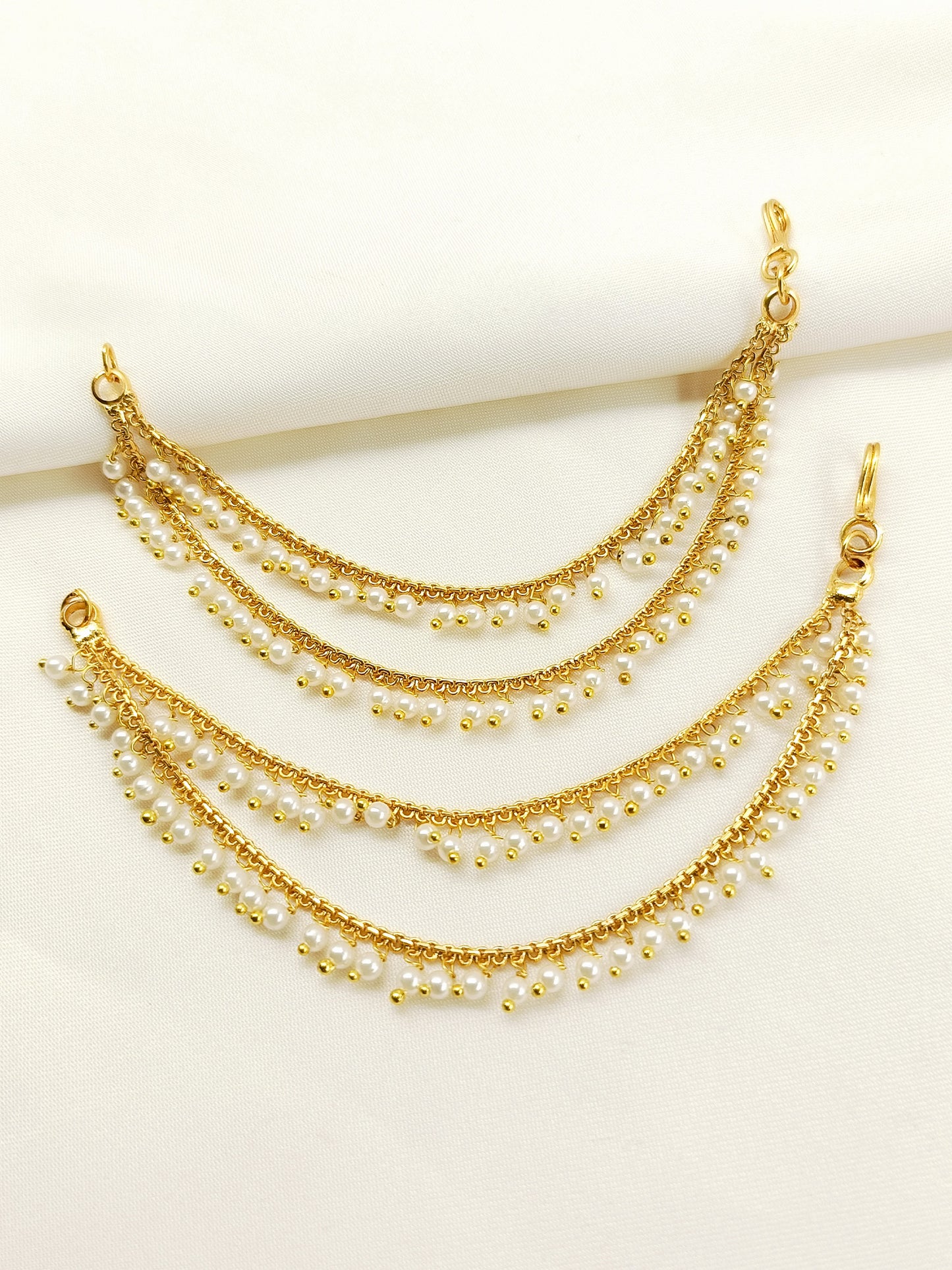 Shuchi Golden Traditional Ear Chain