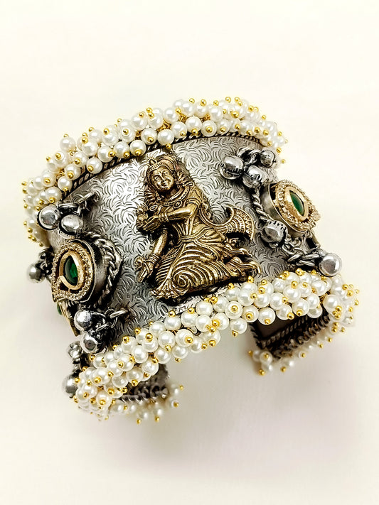 Adra Green Oxidized Bracelet