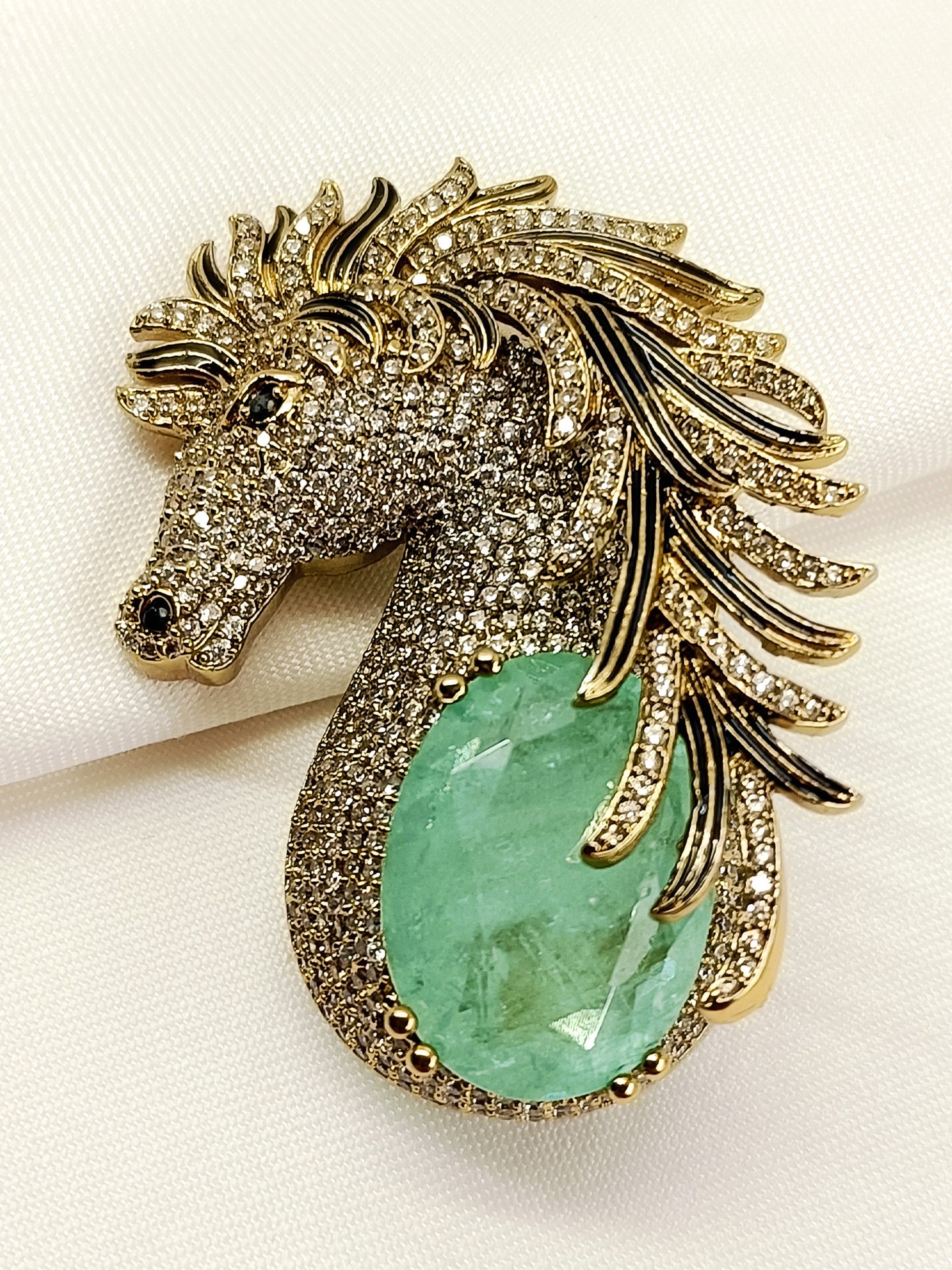 Elam Mint Green Horse Men's Brooch