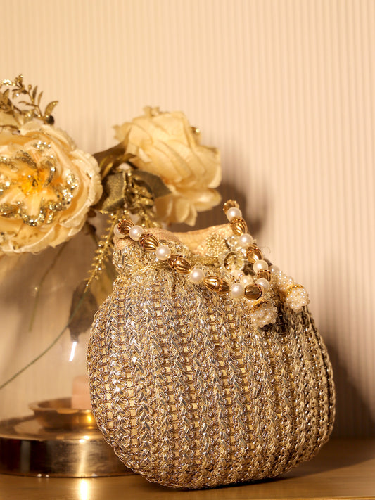 Avinashi Golden Potli Bag
