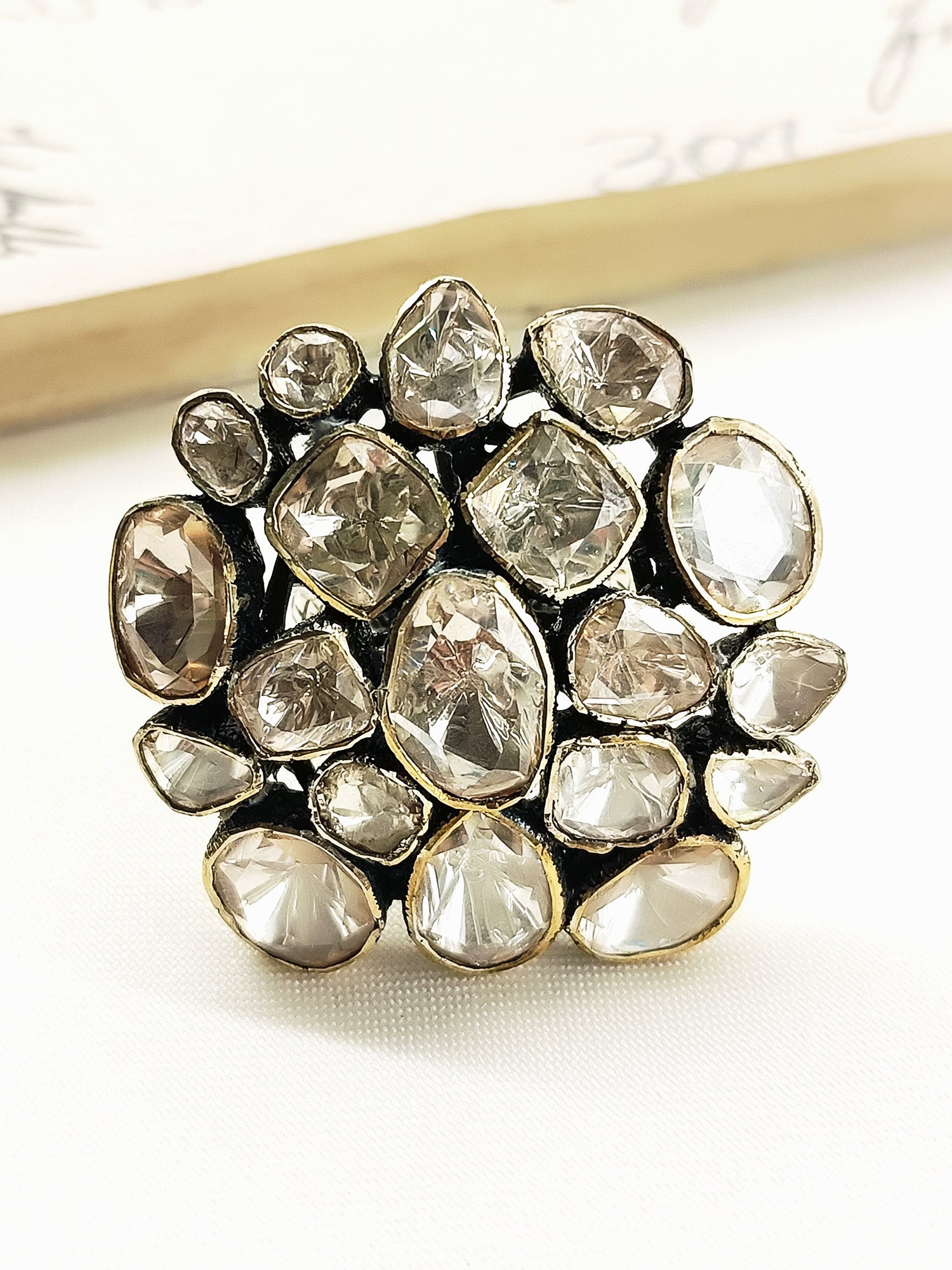 Manmeet 92.5 Silver Moissonite Finger Ring