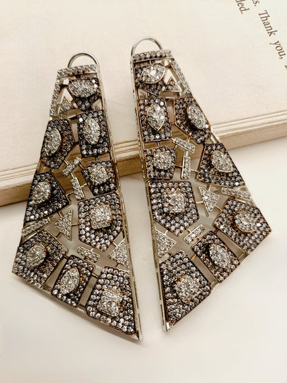 Dania White Victorian Earrings