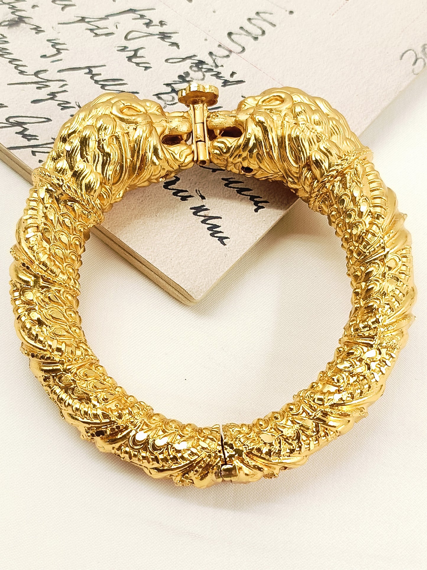 Mihir Golden Men's Royal Lion Kada