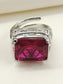 Ekansha Ruby American Diamond Finger Ring